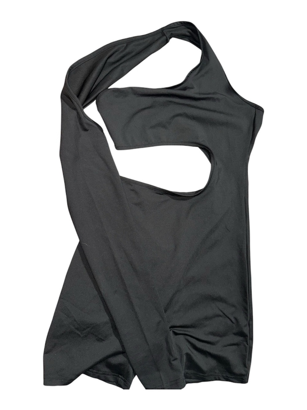 Black One-Shoulder Cutout Jumpsuit